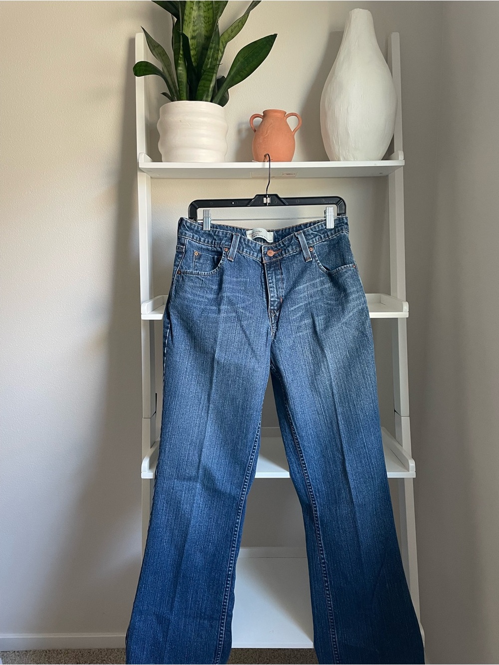 Levi's Women's Straight-Leg Jeans in Dark Blue Wash
